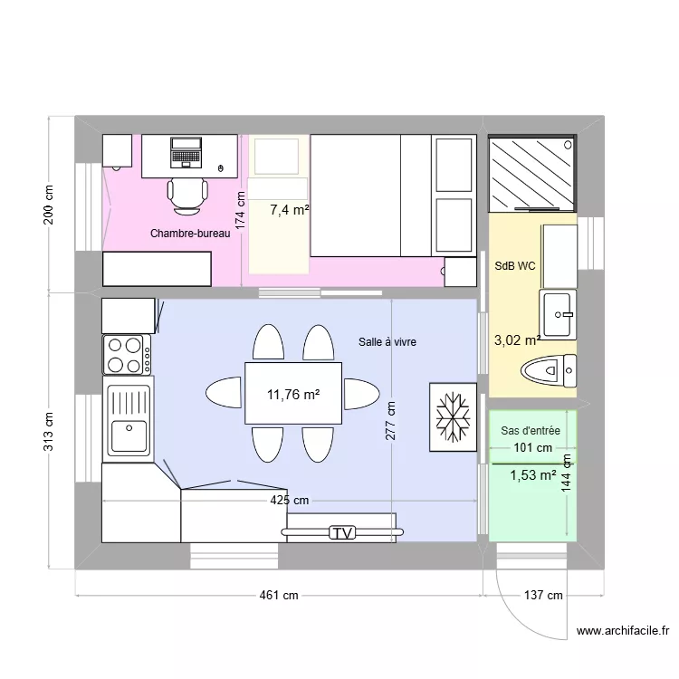 Maison 25m² 02. Plan de Maison 25m² 02. Plan de