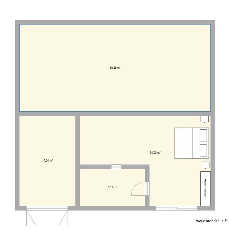 pool. Plan de 4 pièces et 112 m2