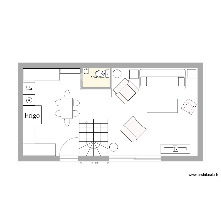 Baños 64 rez bis vs2. Plan de 0 pièce et 0 m2