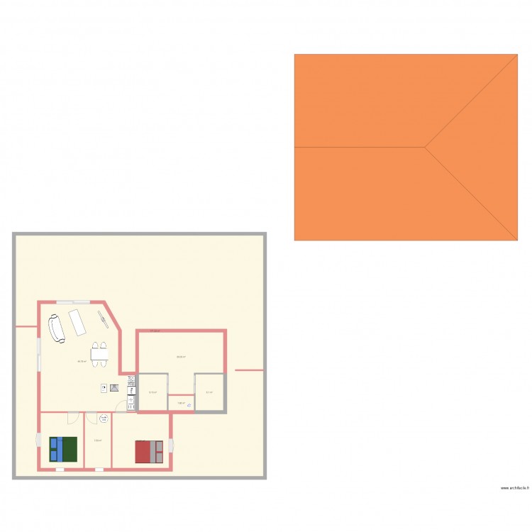 plan case. Plan de 0 pièce et 0 m2