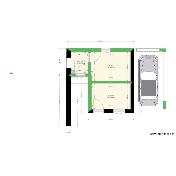 extension 2. Plan de 0 pièce et 0 m2