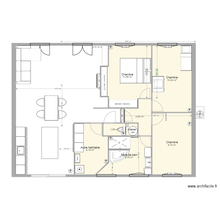 Plan maison rénové CP. Plan de 0 pièce et 0 m2