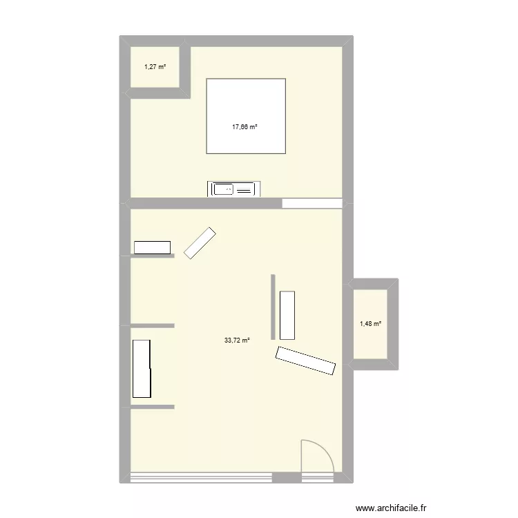 boutique_ar. Plan de 4  et 54 m²