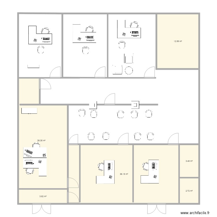 Bureau. Plan de 0 pièce et 0 m2