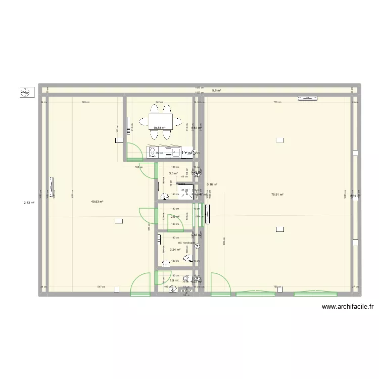Projet bureau. Plan de 