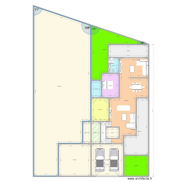 Duplex polish. Plan de 0 pièce et 0 m2