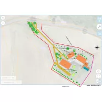PLAN DE MASSE PROJET FUTUR AVEC ARBRES