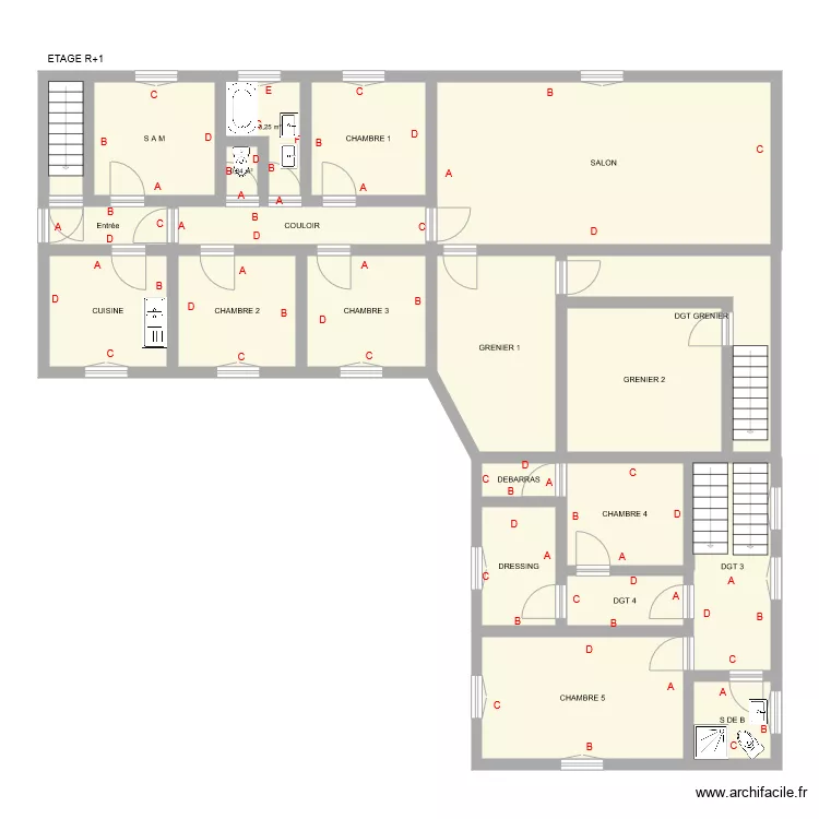 DEBROCHE ETAGE. Plan de DEBROCHE ETAGE. Plan de