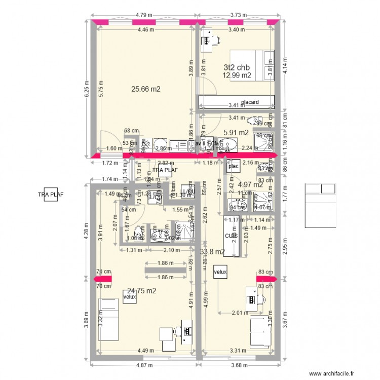 BONNAC PLAN 1 T2 et 2 studios der 10. Plan de 0 pièce et 0 m2