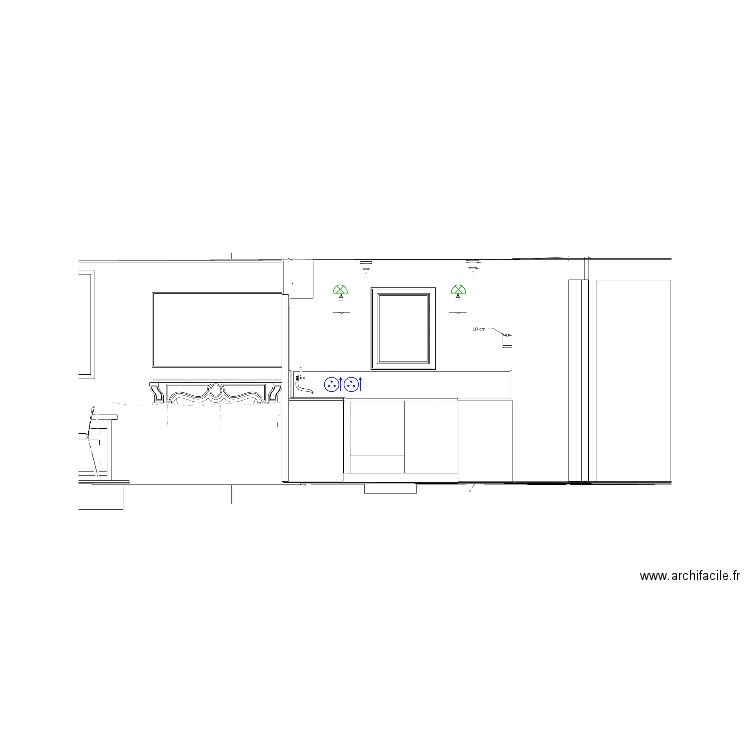 belle ile élévation cuisine four. Plan de 0 pièce et 0 m2