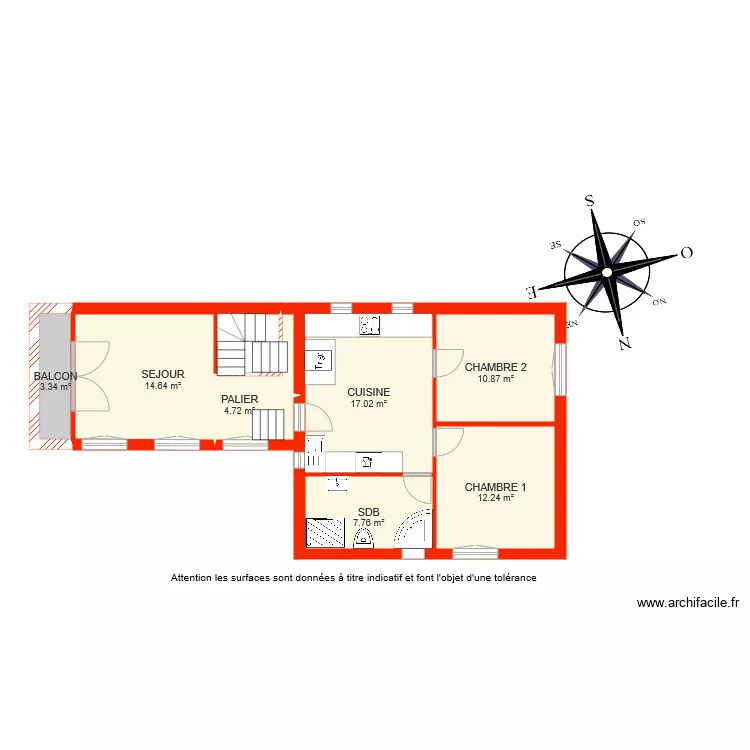 BI 6490 Rita Etage 1. Plan de 