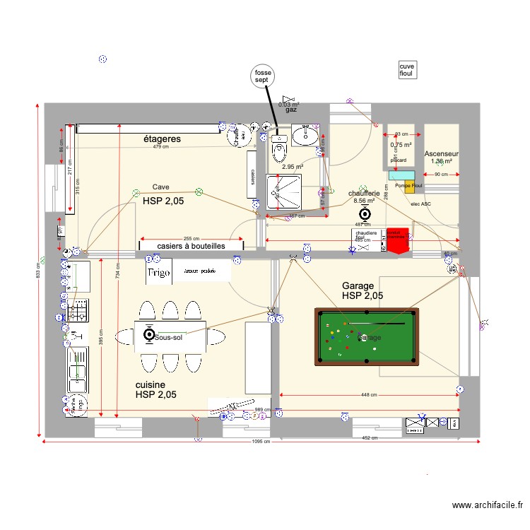 plan Mick sous sol 2. Plan de 0 pièce et 0 m2