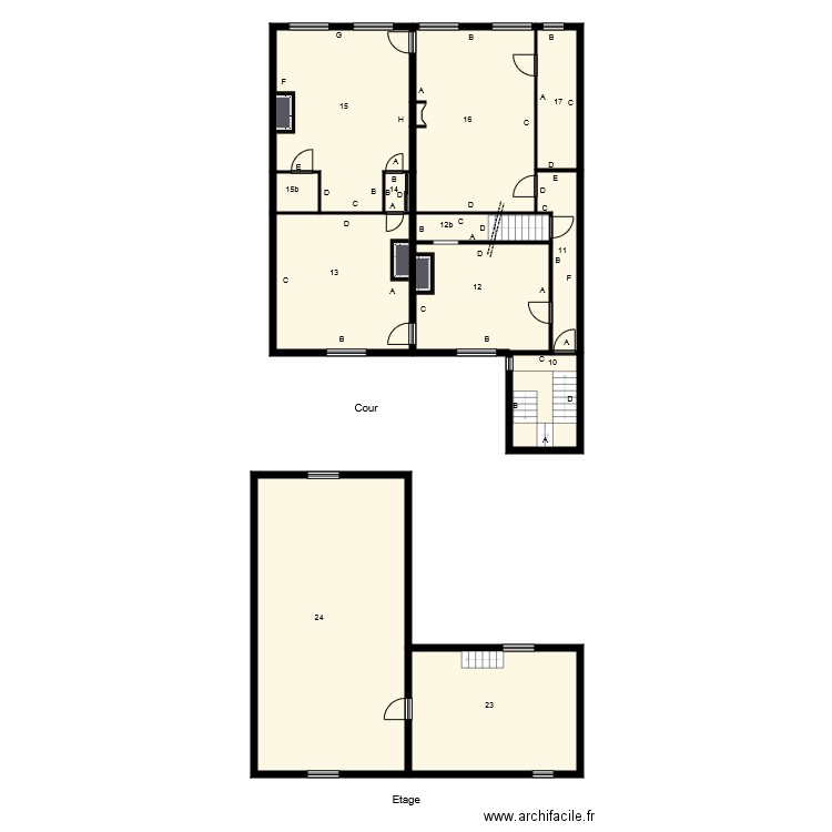 184669 BOURRIEZ. Plan de 0 pièce et 0 m2