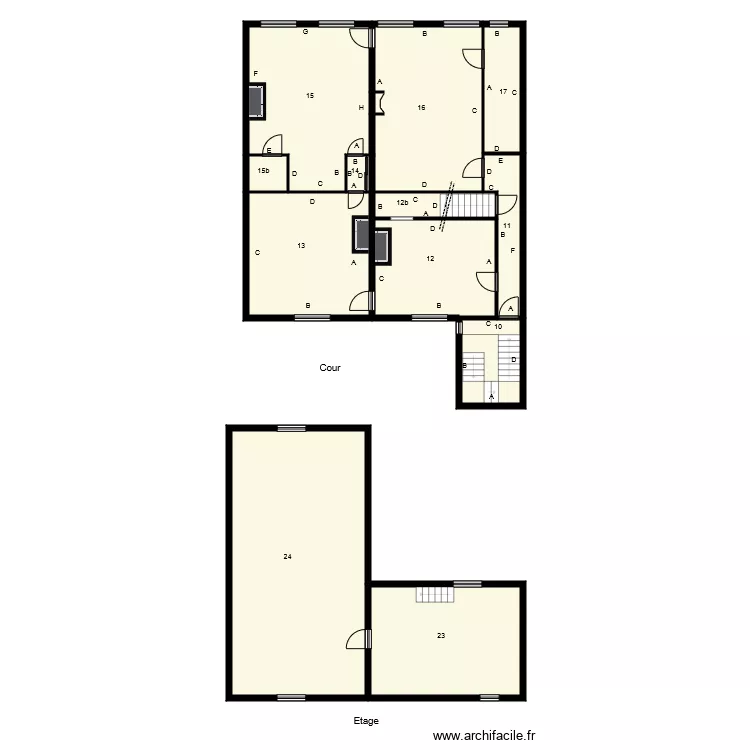 184669 BOURRIEZ. Plan de 