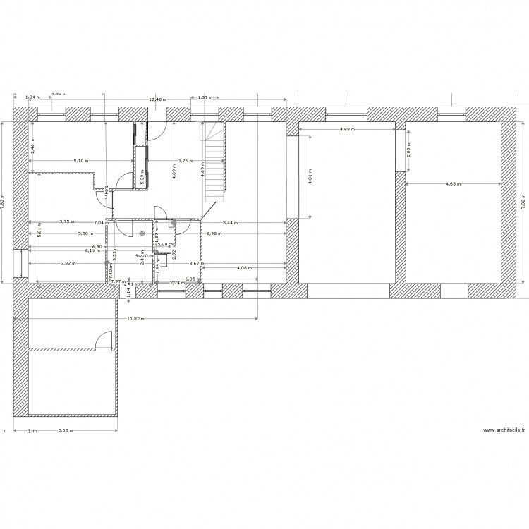 Rez de chaussée evac pvc 100. Plan de 0 pièce et 0 m2