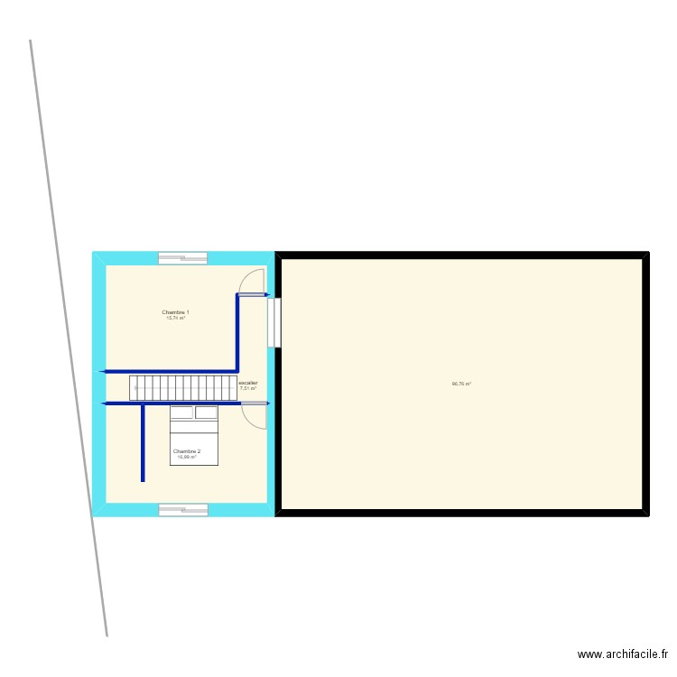 extension Maj. Plan de 4 pièces et 137 m2