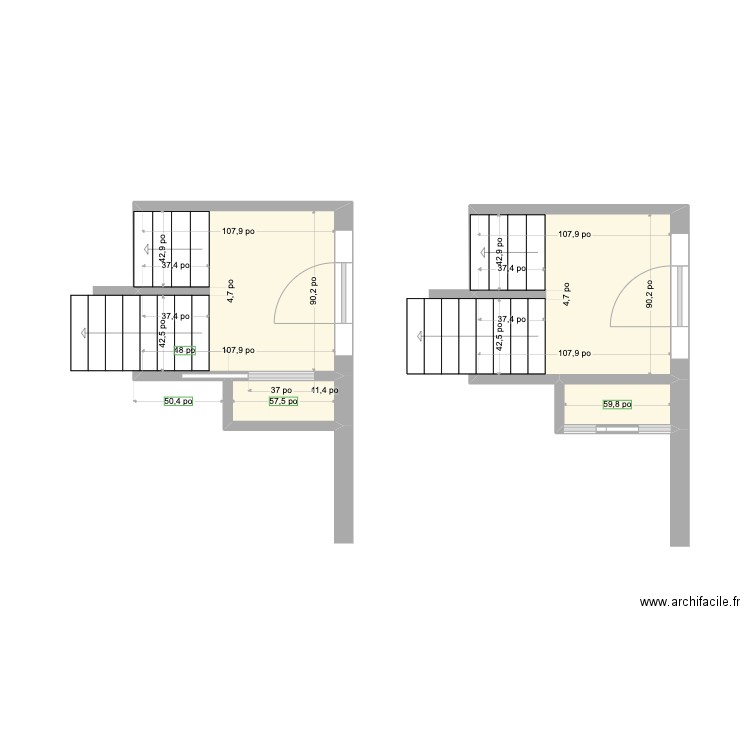 HLIV - Parc Rivière - Bromont. Plan de 4 pièces et 14 m2