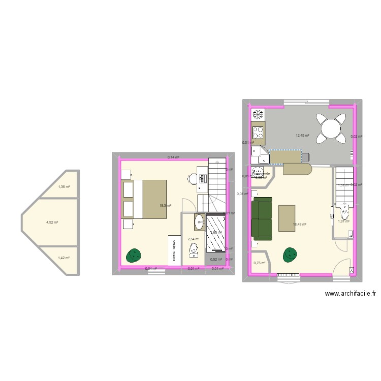 V6 20 10 2022 - SDB à l'étage. Plan de 0 pièce et 0 m2
