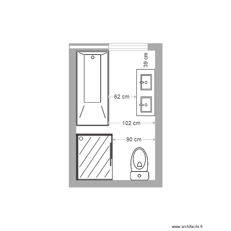 salle d b cursan. Plan de 0 pièce et 0 m2