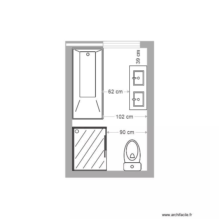 salle d b cursan. Plan de 