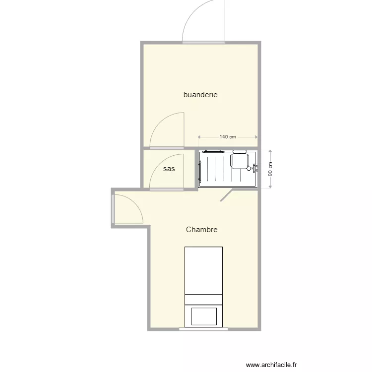 plan apres travaux Le Ber. Plan de 