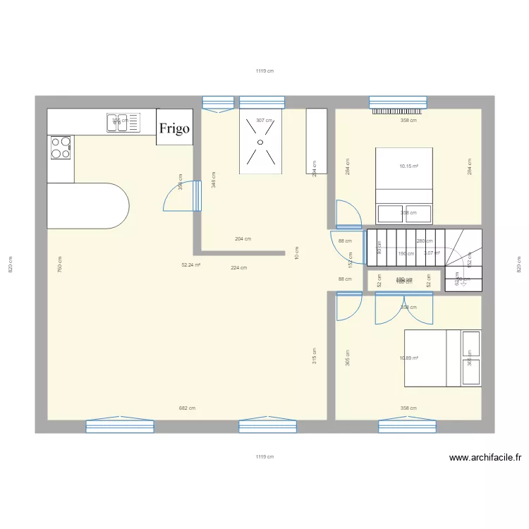 Plan des Castors projet premier &eacute;tage 1. Plan de 