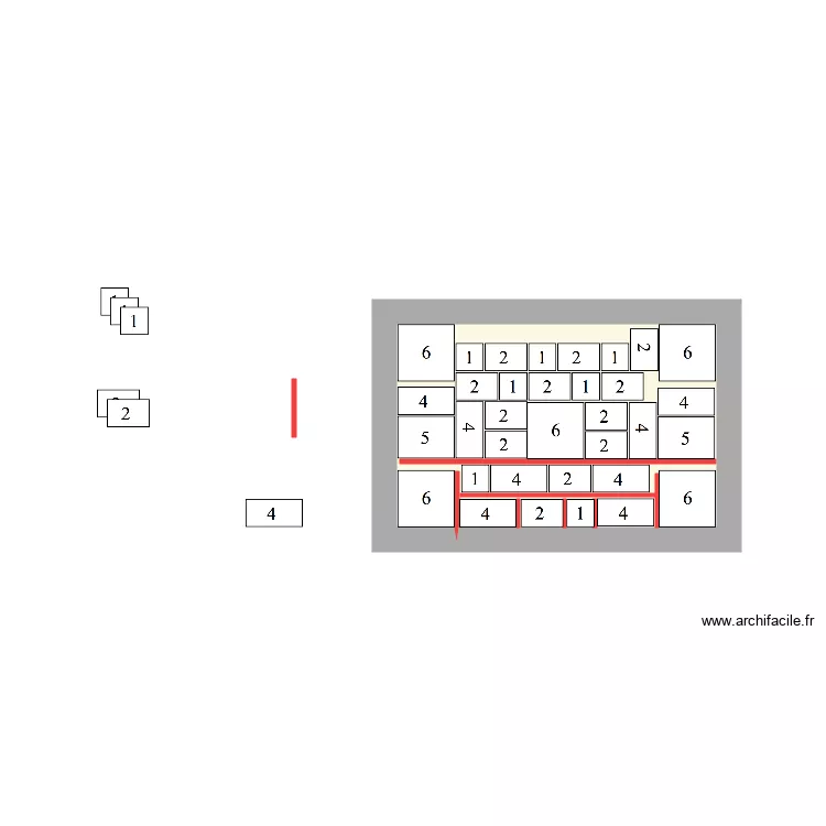 DALLAGE CUISINE ETE. Plan de 