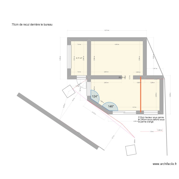 St Jean d'Illac Studio nu 7 vide. Plan de 0 pièce et 0 m2