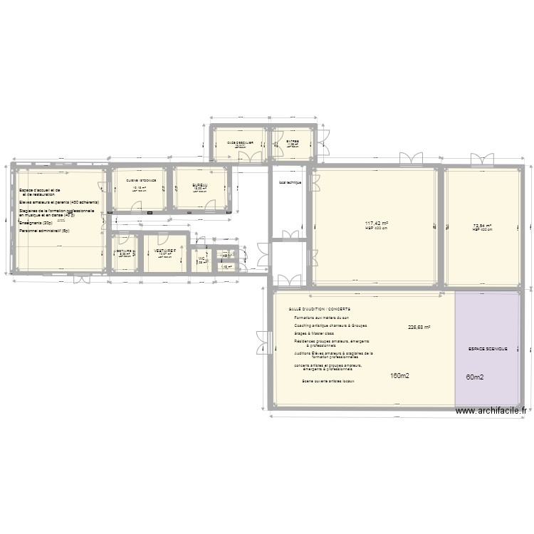 RC et SALLE AUDITION IMPULSE maj 26-06-22 . Plan de 0 pièce et 0 m2