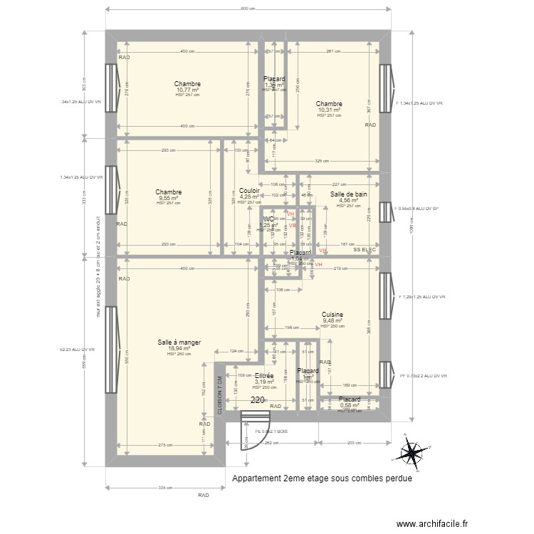 MASCOLO. Plan de 13 pièces et 76 m2