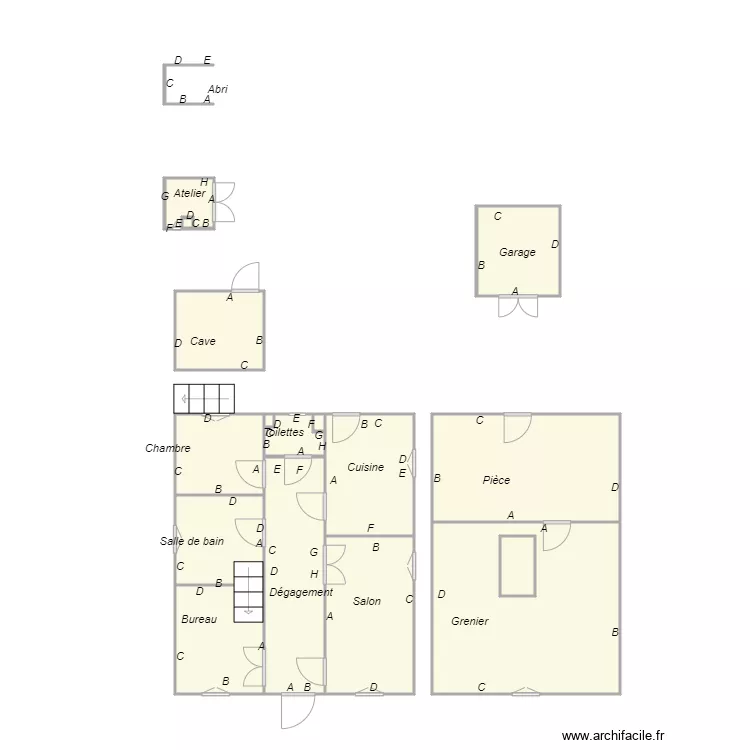 Croquis GOAZIOU. Plan de 