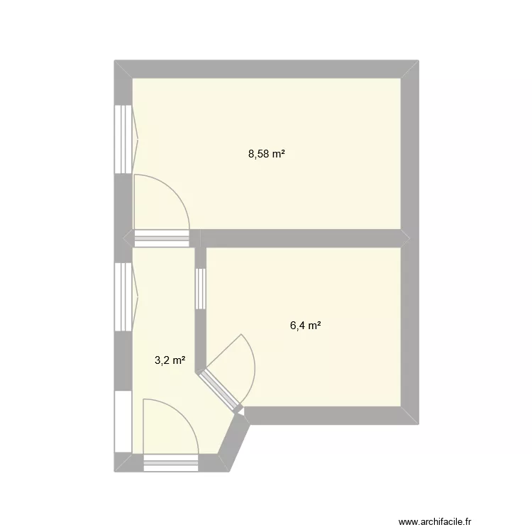 sci les gres. Plan de 3 Pièces et 18 m² sci les gres. Plan de 3 Pièces et 18 m²