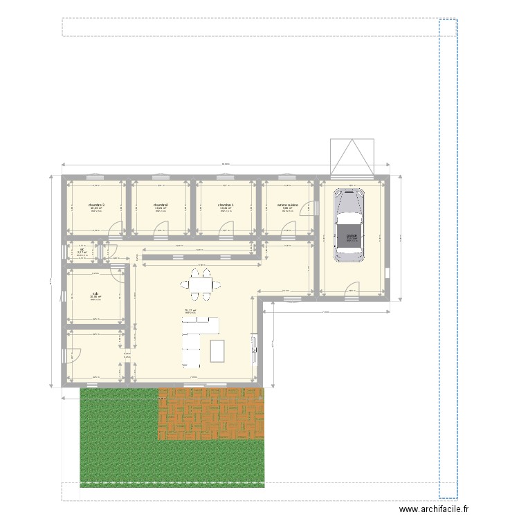 plan 2. Plan de 8 pièces et 151 m2