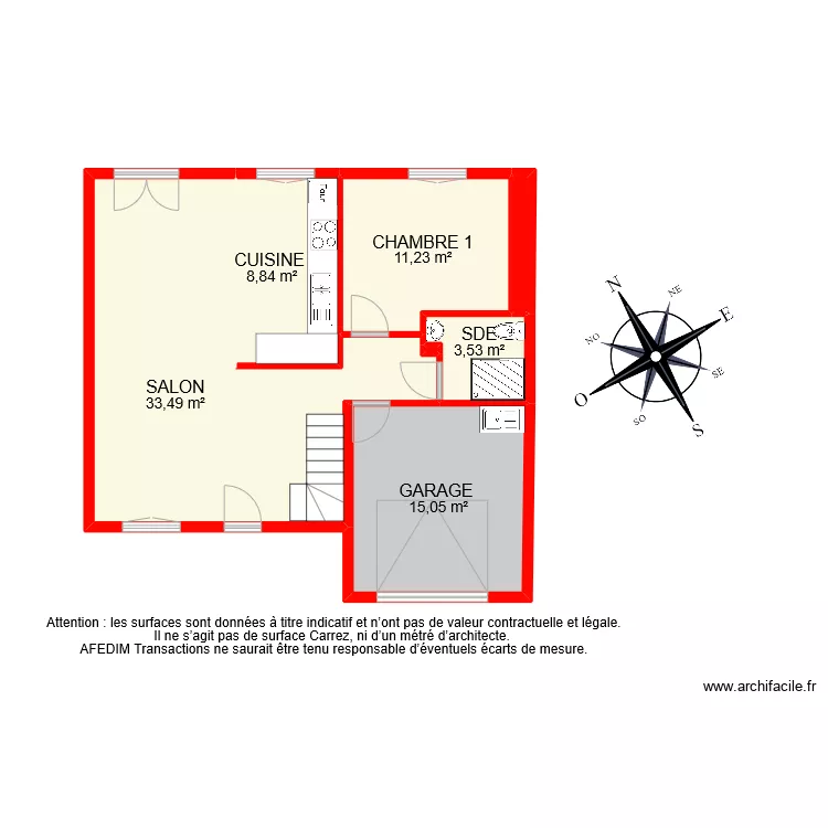 BI 9053 RDC. Plan de 