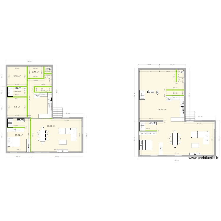 SAUTREMENT Ay. Plan de 9 pièces et 232 m2