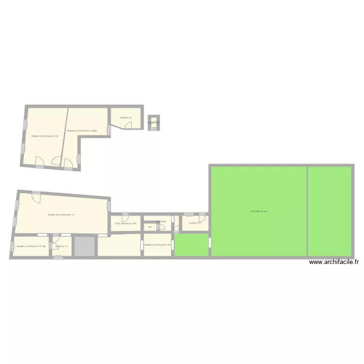 CLAPPIER LOCAL COMMERCIAL. Plan de 