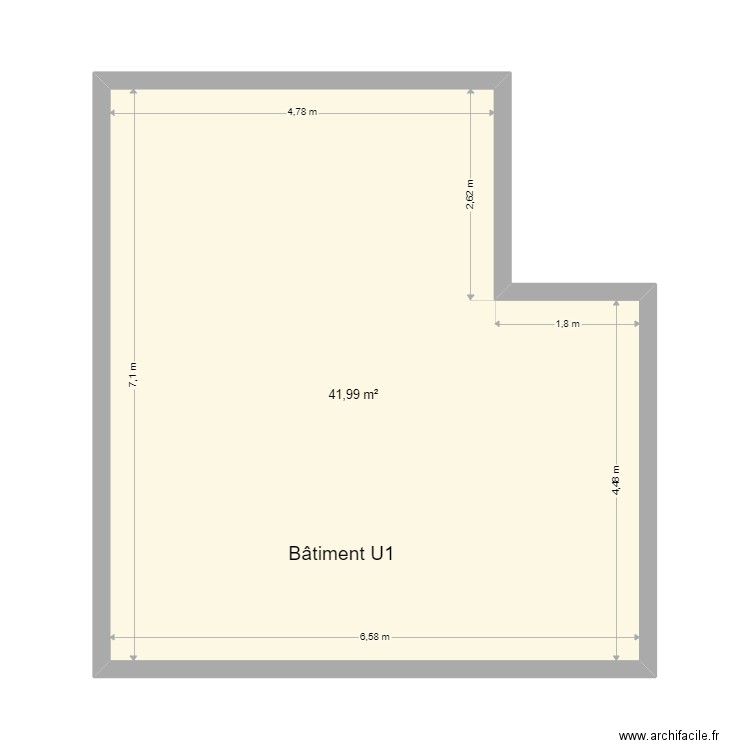 st nicolas de port - U1. Plan de 1 pièce et 42 m2