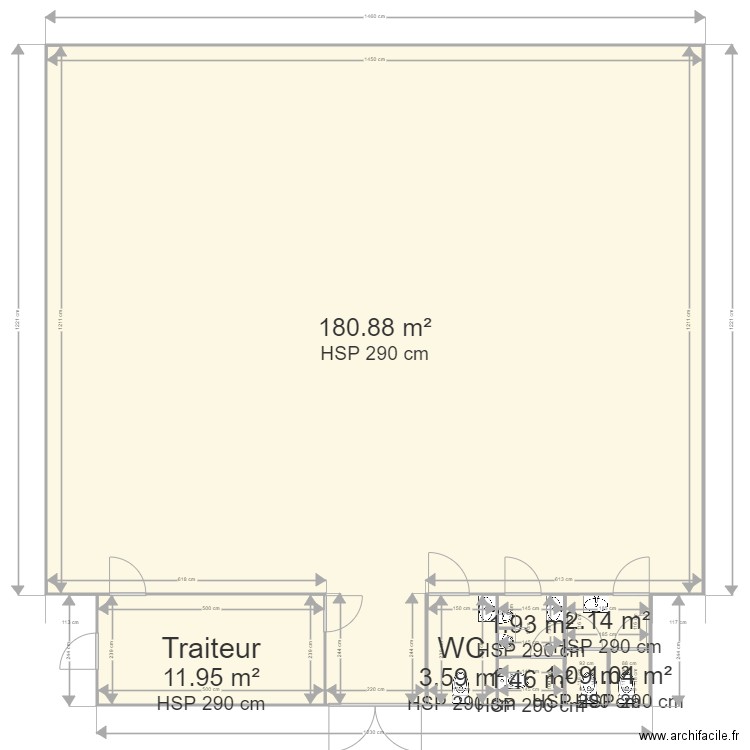 monges. Plan de 8 pièces et 204 m2