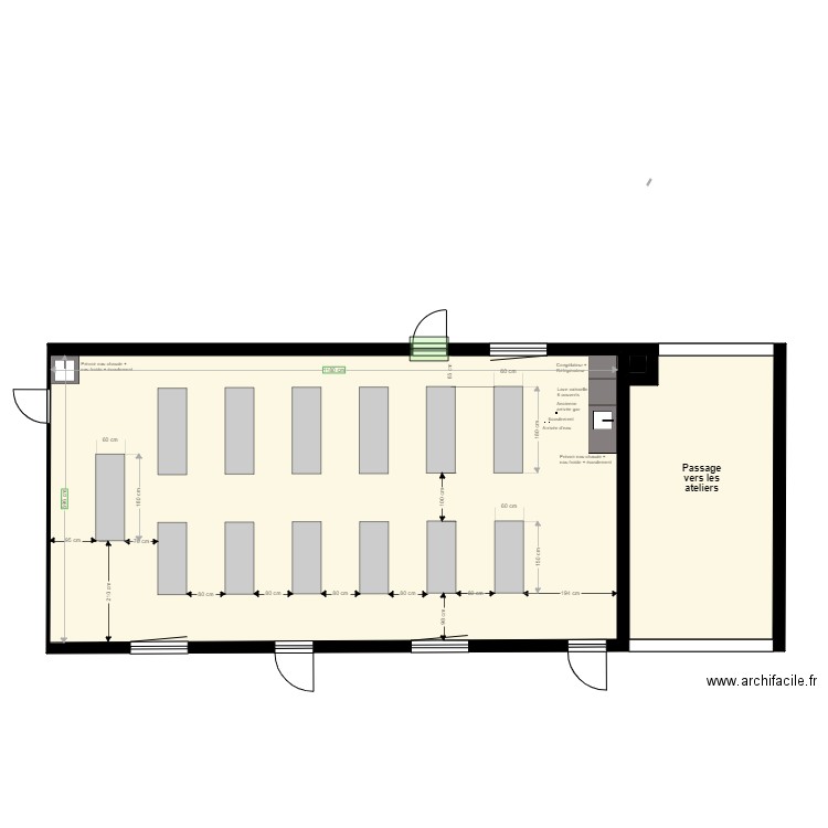 Salle de sciences. Plan de 0 pièce et 0 m2