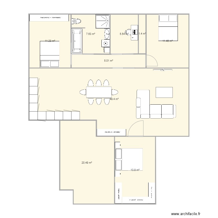 jassans sans etage. Plan de 0 pièce et 0 m2