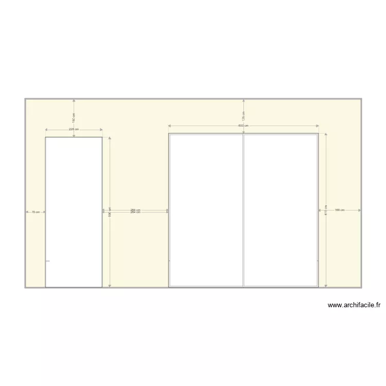 wall 19 opening and sliding doors X 3. Plan de 