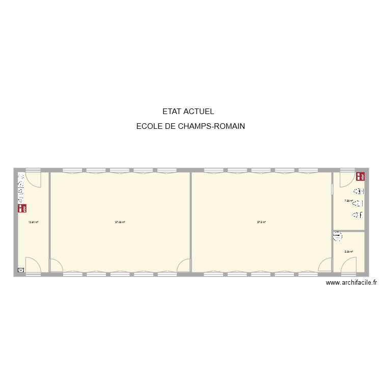 champs romain eccole 1. Plan de 0 pièce et 0 m2