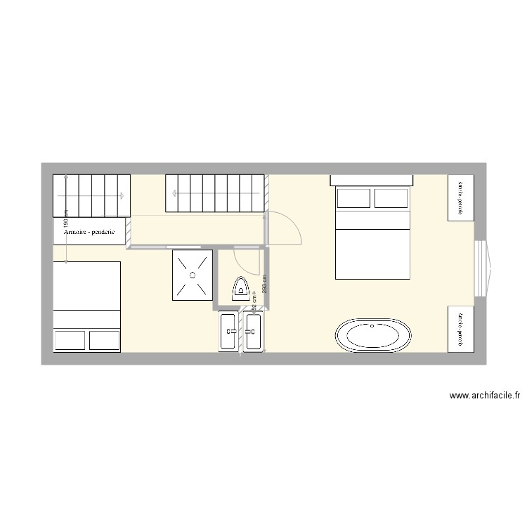 MAISON 1ER ETAGE VERSION 2. Plan de 0 pièce et 0 m2