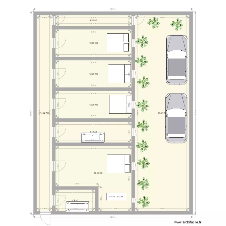 Maison La Louviere 2. Plan de 