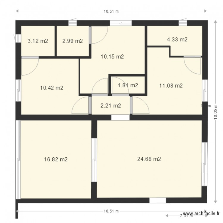AGRANDISSEMENT MAISON sans cotation. Plan de 0 pièce et 0 m2