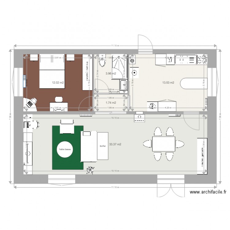 Rosnay Appartement. Plan de 0 pièce et 0 m2