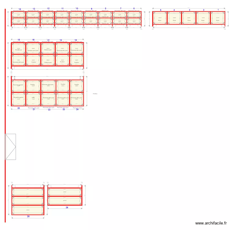 Rangement rack. Plan de 