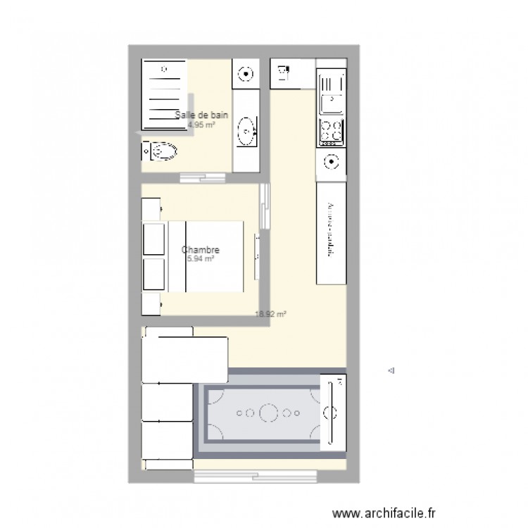 Garage Studio. Plan de 0 pièce et 0 m2