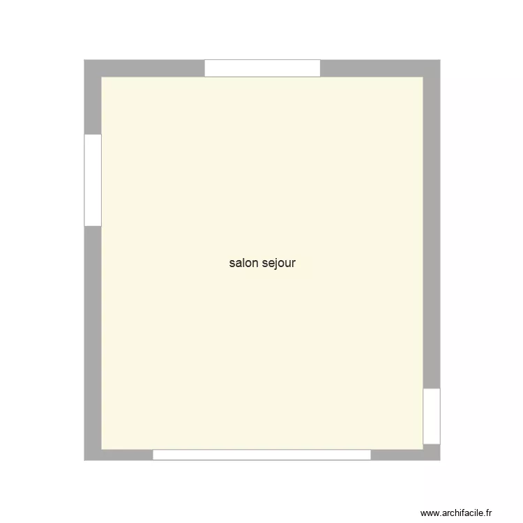 salon sajour. Plan de 