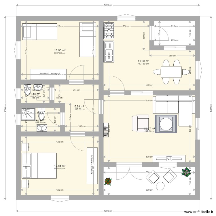 Appartement Win 2. Plan de 0 pièce et 0 m2